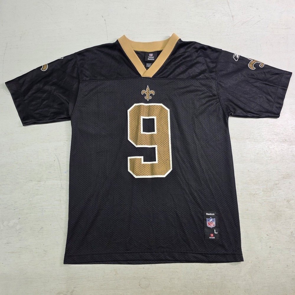 Vintage Reebok NFL New Orleans Saints #9 Drew Brees Jersey Youth Sz L 14/16 EUC